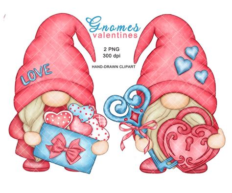 Buy Valentine Gnome Png Gonk Clipart Valentines Day Love Cute Hand