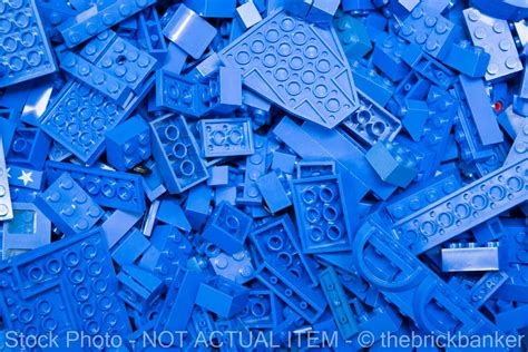 LEGO 11lb BLUE Bulk Pound Lot-SANITIZED-PAIRS MATCHED-Brick Piece Part ...