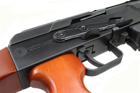Panzer Arms AK12 Semi Auto Shotgun, 12ga, 18.5″ Barrel, Black, Red Wood ...
