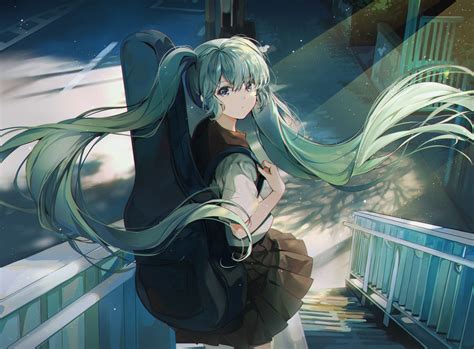 1900x1400 Resolution Green Hair Hatsune Miku Vocaloid 1900x1400