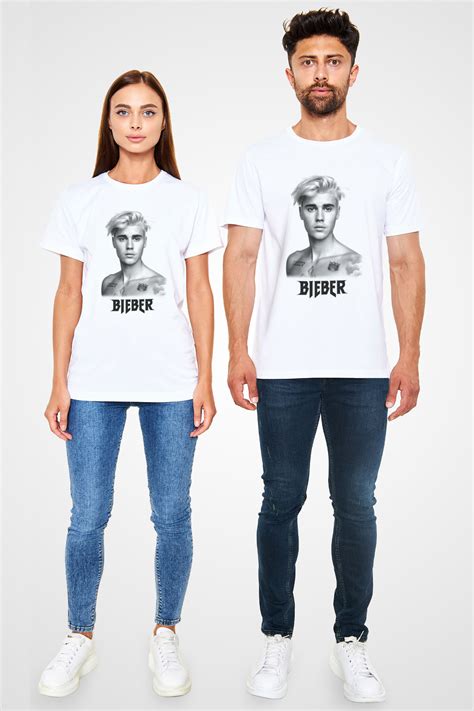 Justin Bieber White Unisex T Shirt Tees Shirts