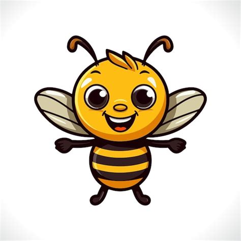 Premium Vector Cute Honey Bee Cartoon Vector Illustration