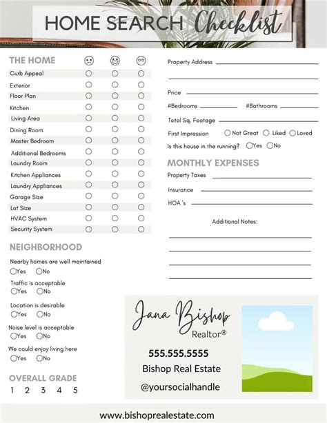 House Hunting Checklist House Buying Planner Printable Lupon Gov Ph