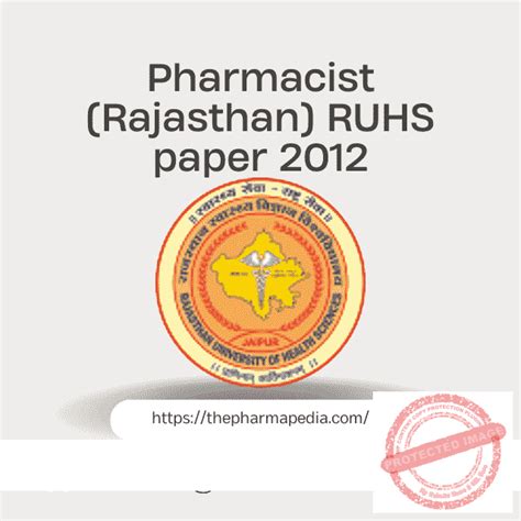 Pharmacist Rajasthan Paper 2012 The Pharmapedia