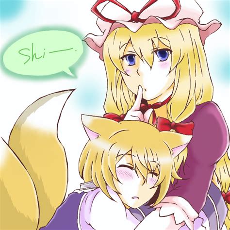 Safebooru 2girls Animal Ears Blonde Hair Blue Eyes Blush Bow Closed