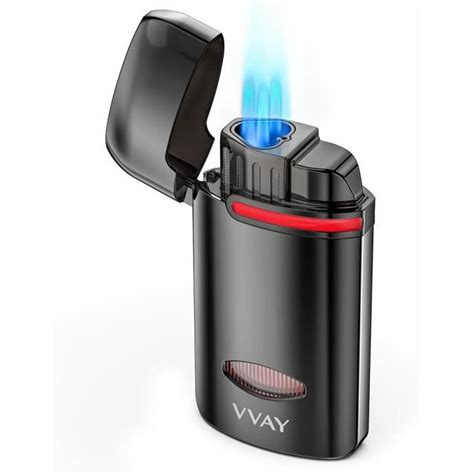 Vvay Briquet Tempete Gaz Rechargeable Jet Flammes Gaz Non Inclus