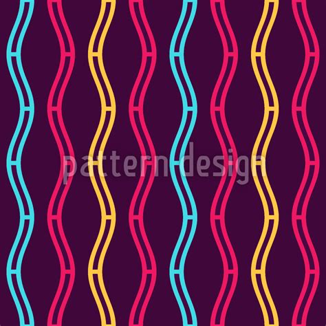 Vibrant Wavy Lines Seamless Vector Pattern Design