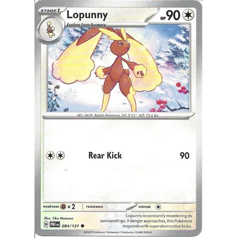 pokemon trading card game  lopunny common card sv