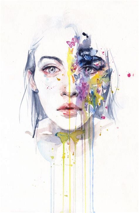 Agnes Cecile Watercolor Art Face Agnes Cecile Portrait Art