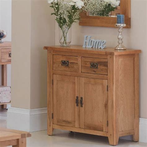 Velum Wooden Small Sideboard In Chunky Solid Oak | Furniture in Fashion