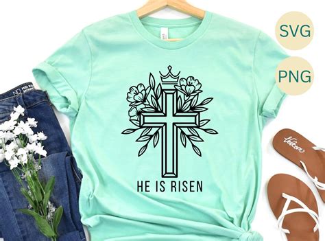 He Is Risen Svg He Is Risen Easter Svg Easter Cross Svg Easter Svg