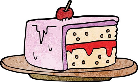 Cartoon Doodle Slice Of Cake Vector Art At Vecteezy