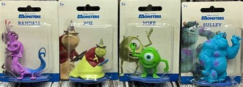 4 Disney Monsters Inc Mini Figure Cake Topper Mike Sulley Roz Randall