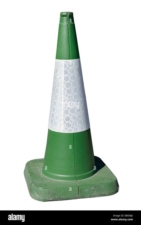 Green Traffic Cone Stock Photo Alamy