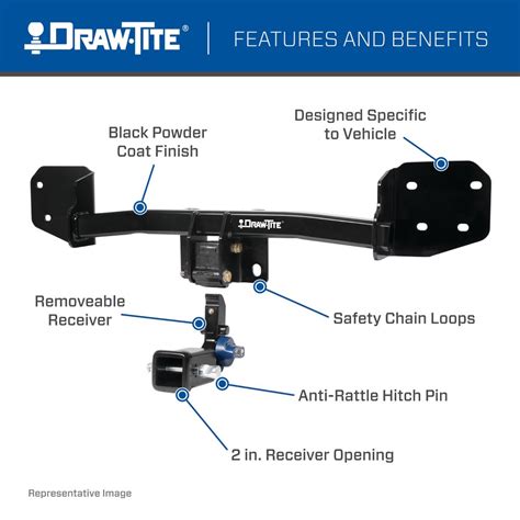 Draw Tite 76913 Hidden Hitch® Completely Hidden Trailer Hitch 2 Inch Removable Receiver