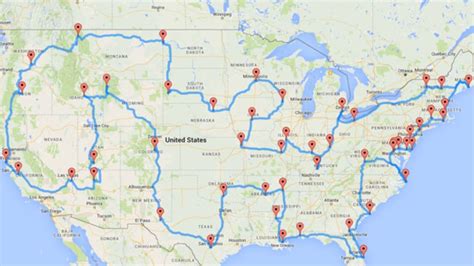 This Map Shows the Ultimate U.S. Road Trip | Mental Floss