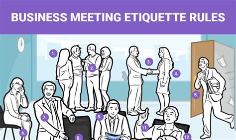 Business Meeting Etiquette Rules Infographic Business Etiquette