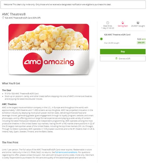 Amc Popcorn Gift Card The Perfect Way To Enjoy Your Favorite Movies