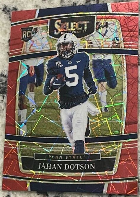 Jahan Dotson Panini Select Draft Picks Rc Red Lazer N Ebay