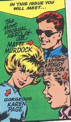 Introduction of Matt Murdock, Karen Page and Foggy Nelson in Daredevil #1. Marvel Comics Art ...