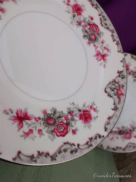 Corsage Salad Plates By Meito Fine China Japan Mid Century Set Of 2