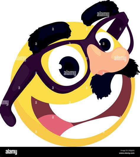 emoji with funny glasses Stock Vector Image & Art - Alamy