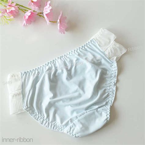 楽天市場下着 ショーツ ランジェリー スタンダード フルバック 段フリル脇ひも 刺繍 レース リボン 可愛い キュート ラブリー 通販 lingerie レディース 女性 女子 学生 M