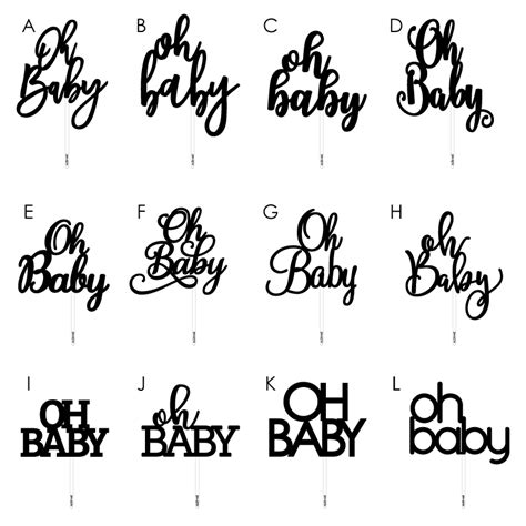 Oh Baby Cake Topper Baby Shower Decor