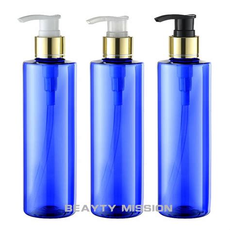 Ml Pcs Lot Empty Blue Plastic Lotion Bottles Liquid Soap Pump