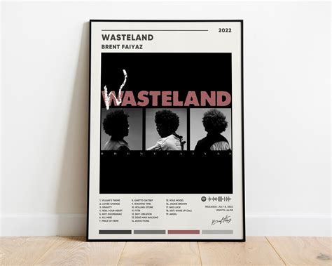 Brent Faiyaz Wasteland Album Cover Poster Brent Faiyaz Etsy