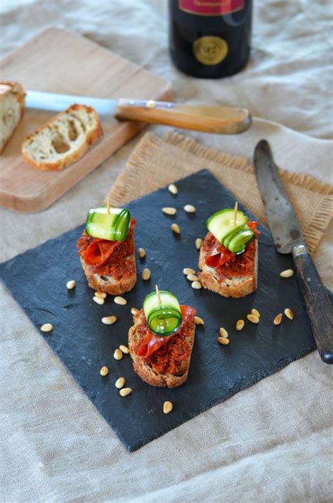 Toast De Pesto De Tomate S Ch E Et Pata Negra Recette