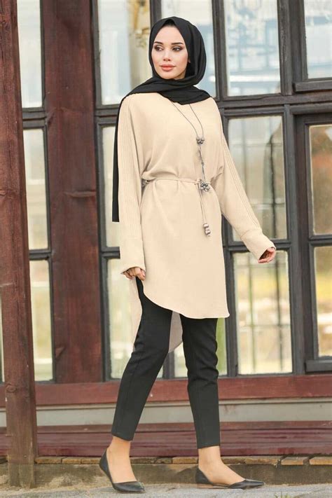 Beige Hijab Tunic 13030bej Neva