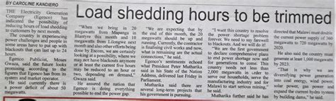 Load Shedding Hours To Be Trimmed