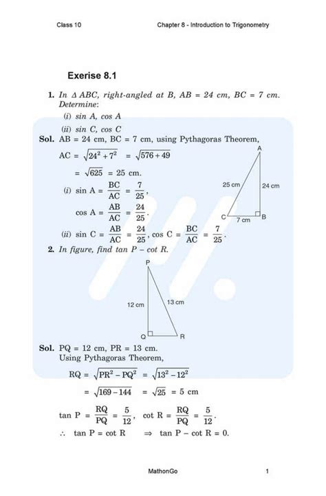 NCERT Solutions for Class 10 Maths Chapter 8 – Introduction to ...