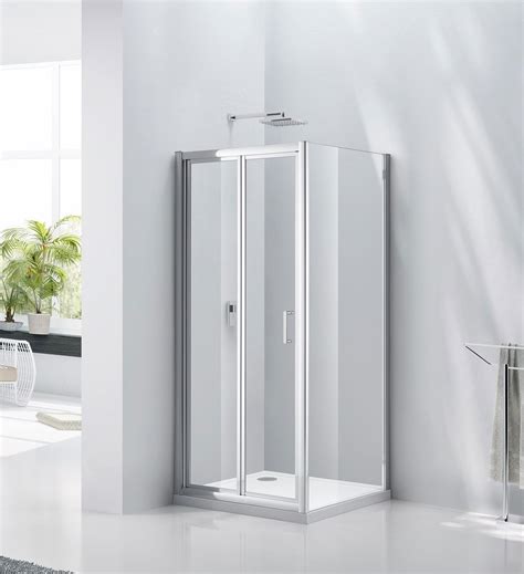 Aquaglass Purity 1900mm High Bi Fold 6mm Glass Shower Door Clk 689d