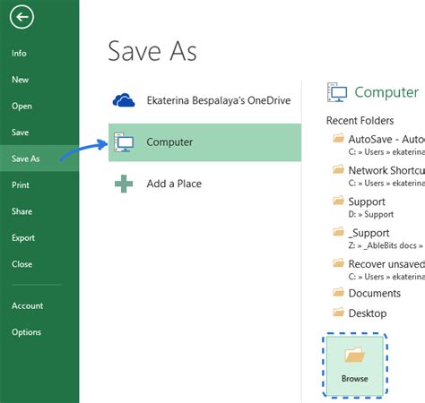 How To Recover Unsaved Excel File Use Excel Autosave Autorecover Features