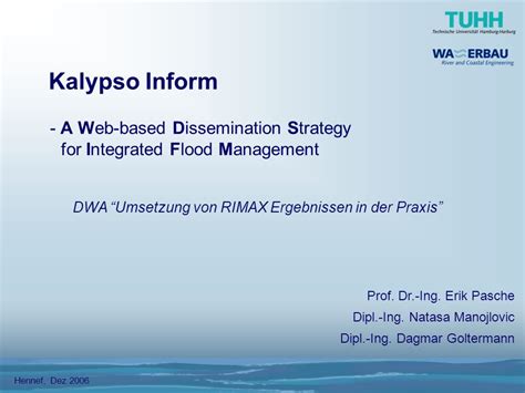 Kalypso Inform A Web Based Dissemination Strategy For Integrated