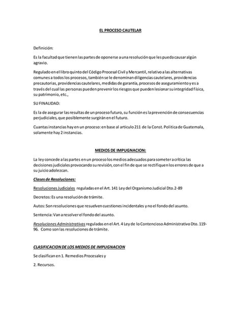 El Proceso Cautelar PDF