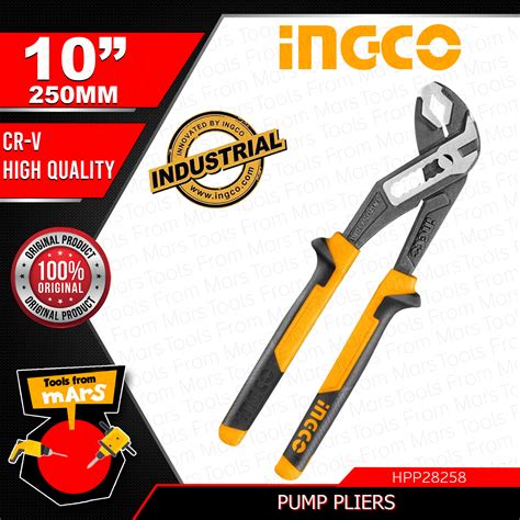 INGCO Pump Pliers 10 Inch Tongue And Groove Pliers Polish And Anti