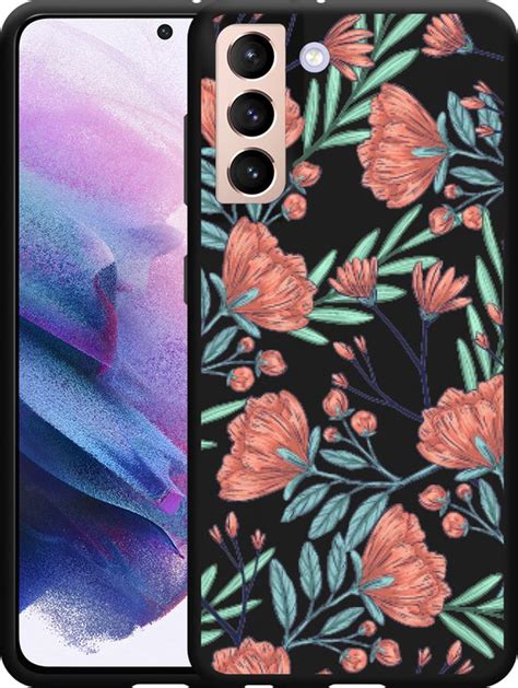 Galaxy S21 Hoesje Zwart Poppy Roses Designed By Cazy Bol