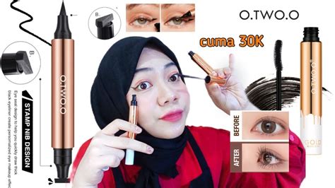 Review O Two O Mascara Otwoo Eyeliner Stamp Instan Youtube