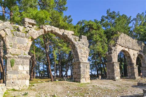 The Ancient City Of Phaselis Kemer Antalya Stock Image Image Of