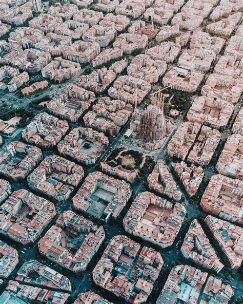 Aerial View Of La Sagrada Fam Lia R Barcelona