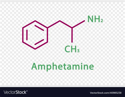 Amphetamine Chemical Formula Royalty Free Vector Image