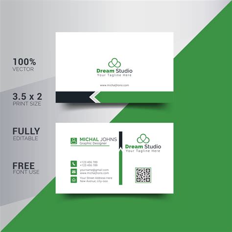 Modern Corporate Minimalist Trendy Business Card Design Vector