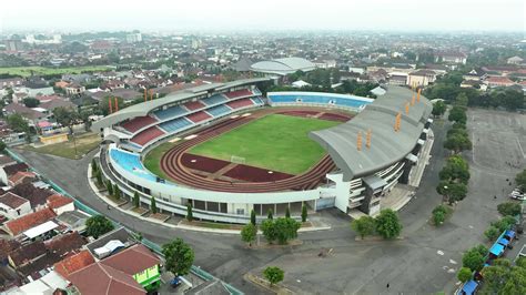 Aerial View Of Mandala Krida Stadium In Yogyakarta Indonesia