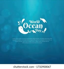 World Oceans Day Design Underwater Ocean Stock Vector Royalty Free