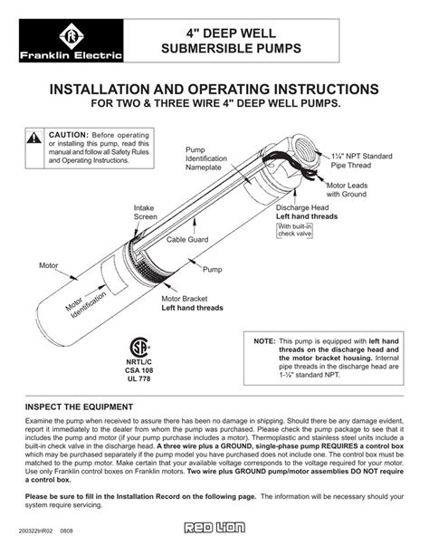 Franklin Submersible Pump Wiring Diagram Fab Hill