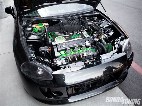 2001 Honda Del Sol Custom Engine Bay Honda Import Fastfurious Honda Del Sol Honda Honda Crx