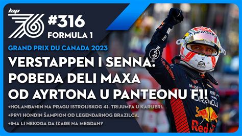 Lap No F Verstappen I Senna I Pobeda U Kanadi Deli Maxa Od